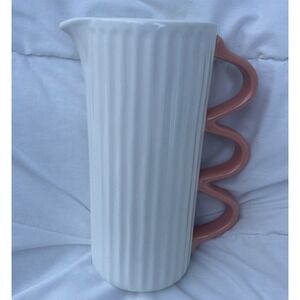 Large Ceramic Pitcher Cream/Pink 10.5in - kate spade new york x Target - NEW‎